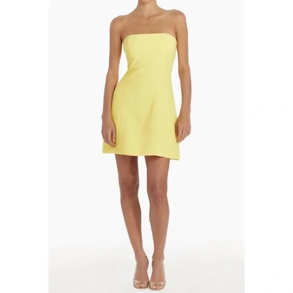 Amanda Uprichard | Dresses | Amanda Uprichard Dress New Revolve Kelsey  Strapless Mini Neon Yellow Size S | Poshmark